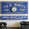 Personalized U.S. Navy Sign With Optional Personalization