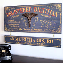  Registered Dietitian Wood Sign with Optional Personalization