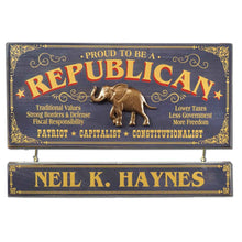  Republican Wood Sign with Optional Nameboard