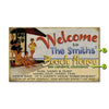 Retro Welcome to the Beach House Funny Personalized Sign