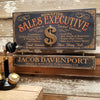 Sales Executive Wood Sign with Optional Personalization