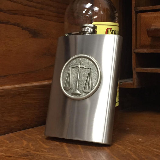 Scales Of Justice Stainless Steel Flask