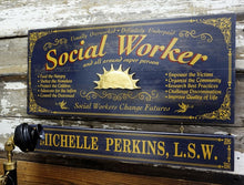  Social Worker Wood Sign with Optional Personalization