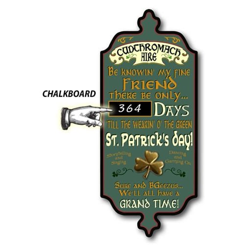 St. Patricks Day Countdown Sign