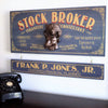 Stock Broker Wood Sign with Optional Personalization