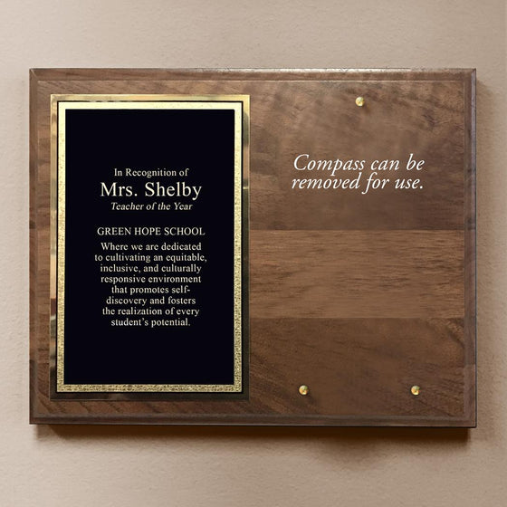Teacher Compass On Personalized Plaque