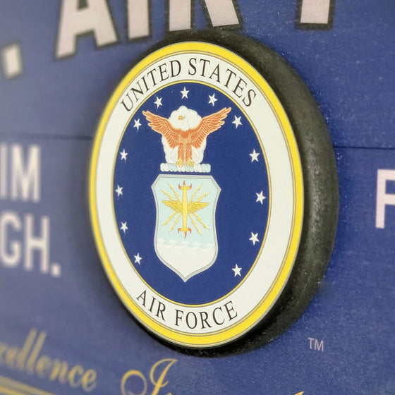 U.S. Air Force Wood Sign with Optional Personalization