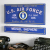 U.S. Air Force Wood Sign with Optional Personalization