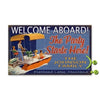 Welcome Aboard Pontoon Boat Personalized Lake Cabin Sign