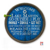 Welcome To Lake Personalized Barrel Sign