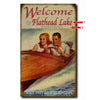 Welcome to Lake Vintage Boat Personalized Cabin Sign