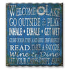 Welcome to the Lake Large Corrugated Metal Sign