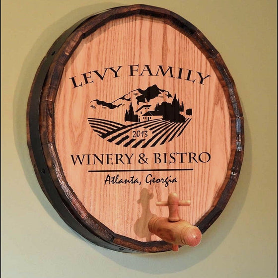 Wine Chateau Personalized Barrel Sign