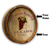 Wine Grapes Personalized Quarter Barrel Sign