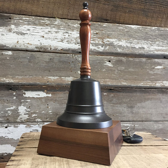 X-Large Dark Bronze Finish Brass Hand bell -13 Inches Tall